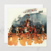 Vintages Basketballspiel, Basketballspieler (Vorne/Hinten)