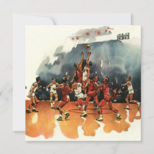 Vintages Basketballspiel, Basketballspieler