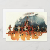 Vintages Basketballspiel, Basketballspieler (Vorne/Hinten)