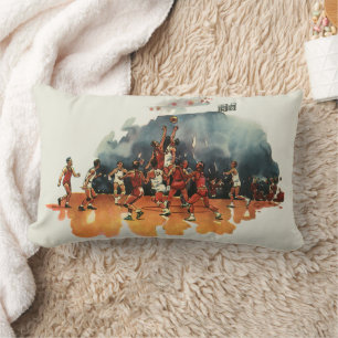 Vintages Basketballspiel, Basketballspieler Lendenkissen