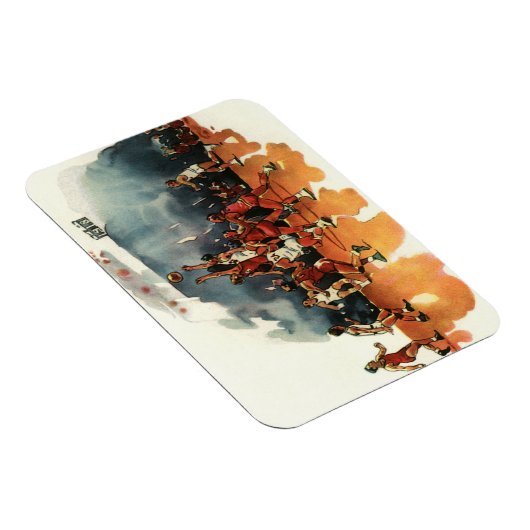 Vintages Basketballspiel, Basketballspieler Magnet (Rechte Seite)