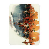 Vintages Basketballspiel, Basketballspieler Magnet (Vertikal)