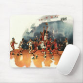 Vintages Basketballspiel, Basketballspieler Mousepad (Mit Mouse)