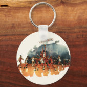 Vintages Basketballspiel, Basketballspieler Schlüsselanhänger (Vorderseite)