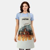 Vintages Basketballspiel, Basketballspieler Schürze (Getragen)