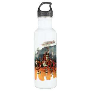 Vintages Basketballspiel, Basketballspieler Trinkflasche
