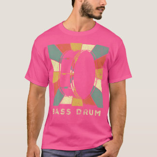 Vintages Bass Drum Player Music Retro-Geschenk T-Shirt