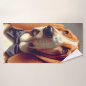 Vintages Basset-Hound-Gemälde Badehandtuch (Badehandtuch)