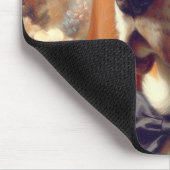 Vintages Basset-Hound-Gemälde Mousepad (Ecke)