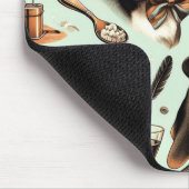 Vintages Basset Hound nahtlos Mousepad (Ecke)