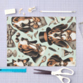 Vintages Basset Hound nahtlos Seidenpapier (Handwerk)