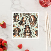 Vintages Basset Hound nahtlos Serviette (Beispiel)