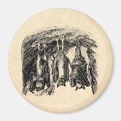 Vintages Bat 1800s Fliegenfuchs-Bat Magnet (Vorne)