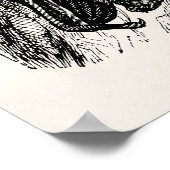 Vintages Bat 1800s Fliegenfuchs-Bat Poster (Ecke)