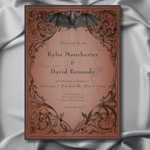 Vintages Bat bis zum Todestraffen Einladung