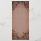 Vintages Bat bis zum Todestraffen Menükarte (Rückseite)