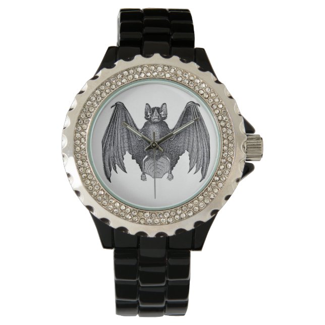 Vintages Bat Gothic Armbanduhr (Vorderseite)