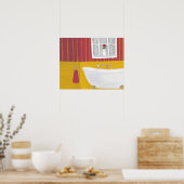 Vintages Bath Original Painting Poster drucken (Küche)