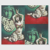 Vintages Bauchdeckpapier Geschenkpapier (Flach)