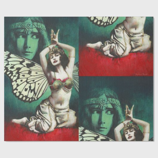 Vintages Bauchdeckpapier Geschenkpapier (Flach)