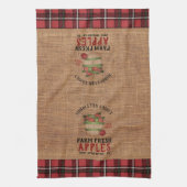 Vintages Bauernhaus 🍎 Äpfel Geschirrtuch (Vertikal)