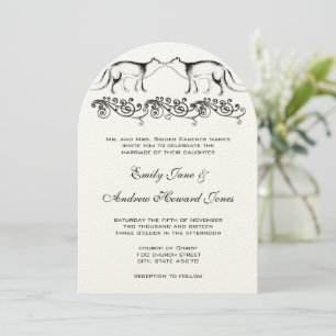 Vintages Bauernhaus Boho Fox Einladung zur Hochzei