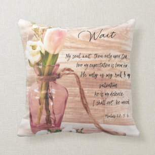 Vintages Bauernhaus Chic Floral: Psalm Bibel Verse Kissen