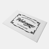 Vintages Bauernhaus, Gastfreundschaft vor der Tür Fußmatte (Schrägansicht)