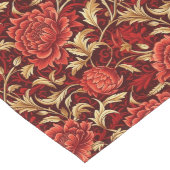 Vintages Bauernhaus Revival: Französisch Rot Essen Großer Tischläufer (Ecke)