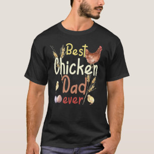 Vintages Bauernhaus Watercolor Best Chicken Vater T-Shirt
