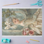 Vintages Bauernmädchen, Mary Antoinette Era Seidenpapier (Basteln)