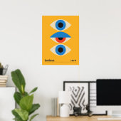 Vintages Bauhaus Geometrie Eyes Kunst Poster (Heimbüro)