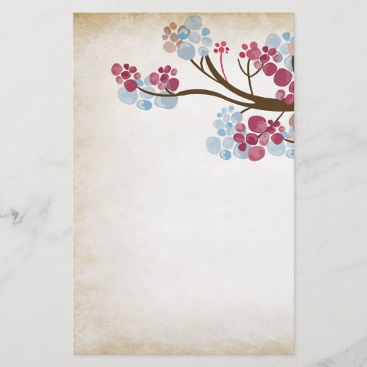 Vintages Baum Briefpapier (Vorderseite)