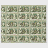 Vintages Baum-Weihnachten Geschenkpapier (Flach)