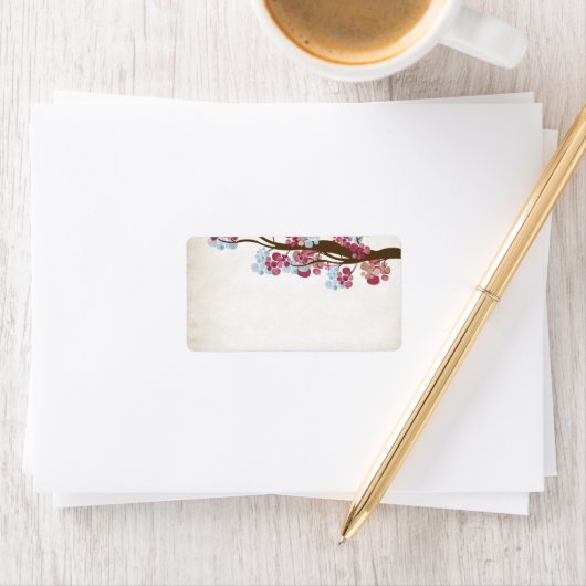 Vintages Baumlabel Adressaufkleber (Insitu)