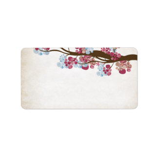 Vintages Baumlabel Adressaufkleber