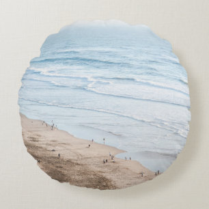 Vintages BEACH-FOTO Rundes Kissen