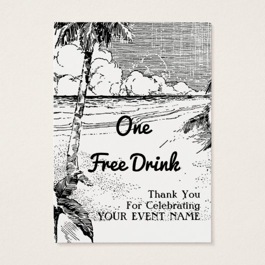 Vintages Beachthemenangebot - Ermäßigung bei einem (Rückseite)