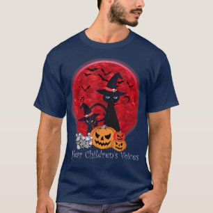 Vintages Beängstigendes Halloween Black Cat Witzfa T-Shirt