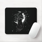 Vintages Beängstigendes Halloween-Katzenkostüm Hex Mousepad (Mit Mouse)