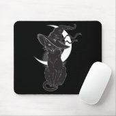 Vintages Beängstigendes Halloween-Katzenkostüm Hex Mousepad (Mit Mouse)