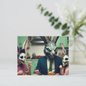 Vintages Beängstigendes Ostern Postkarte (Stehend Vorderseite)