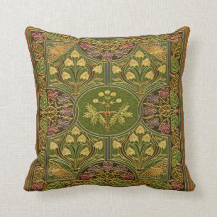 Vintages bearbeitetes ledernes Effektthrow-Kissen Kissen