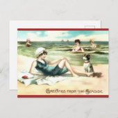 Vintages Beauty Beach Beauty Postkartenbild Postkarte (Vorne/Hinten)