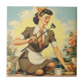 Vintages Beauty-Button Fliese (Vorderseite)