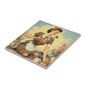 Vintages Beauty-Button Fliese (Seite)