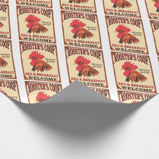 Vintages Bed and Breakfast Geschenkpapier (Ecke)