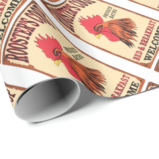 Vintages Bed and Breakfast Geschenkpapier (Rolleneckpunkt)