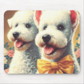 Vintages Bedlington Terrier Painting Mousepad (Vorne)