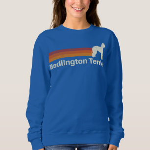 Vintages Bedlington Terrier Retro Mama Vater  Sweatshirt